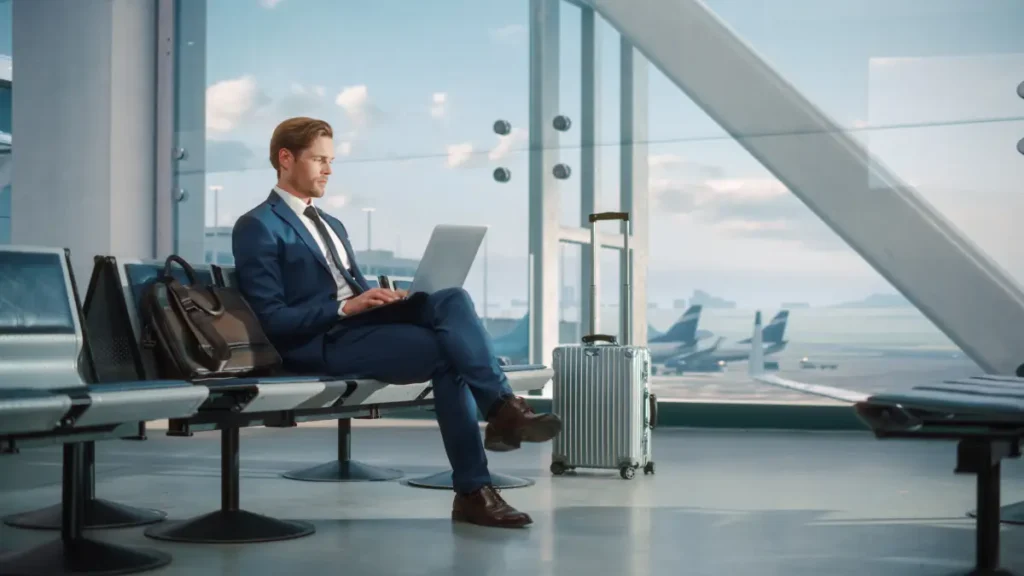 Homem no aeroporto